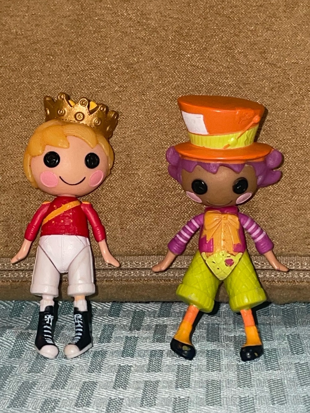 Preloved mini lalaloopsy wacky hatter and  mini prince dolls 3 inch’s